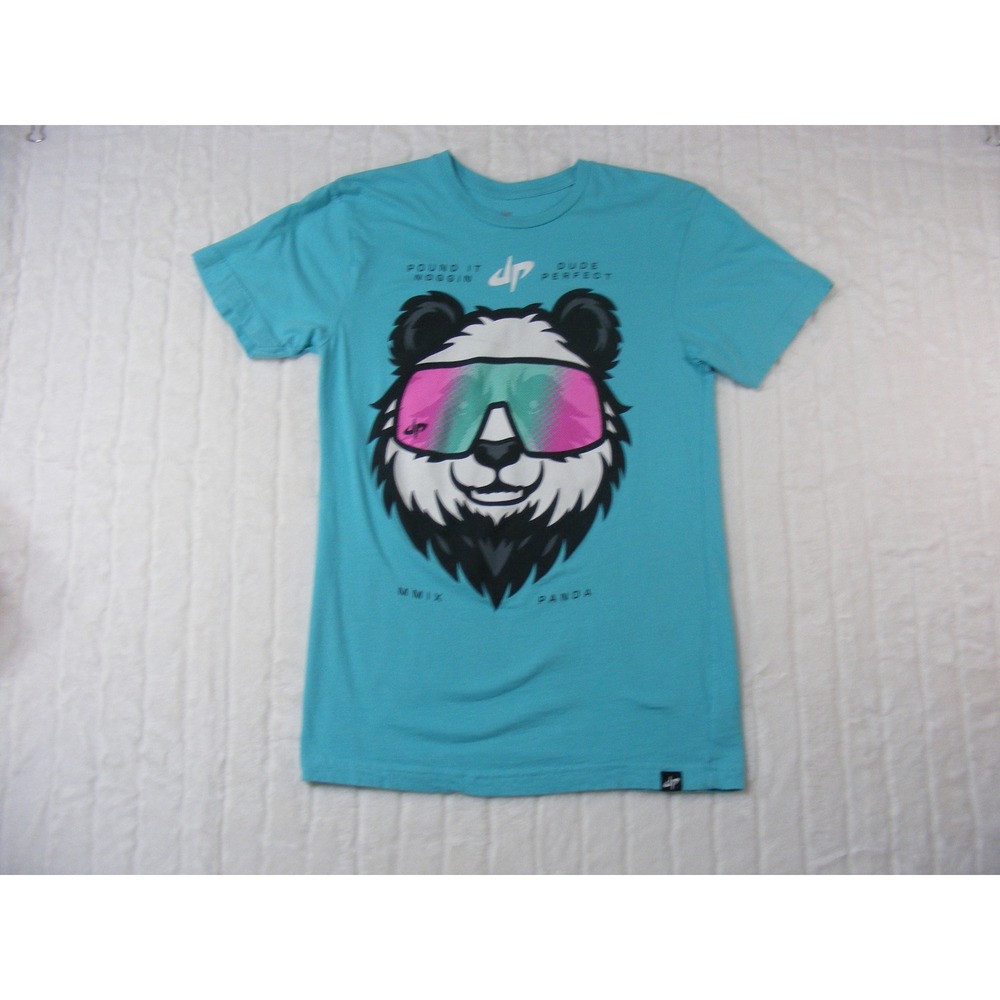 Dude Perfect T Shirt Girls Small Blue Excellent Panda Graphic Pound It Noggin